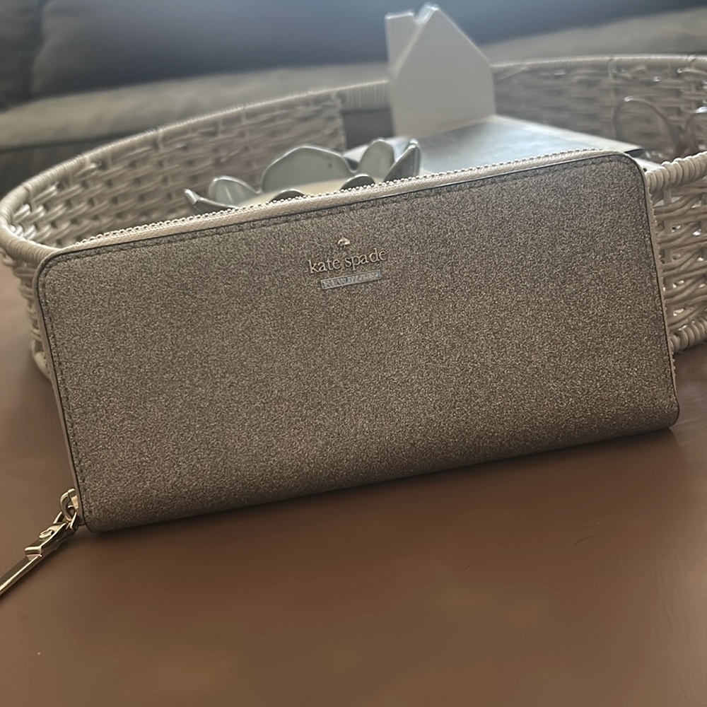 Kate Spade Gold Glimmer Zip Wallet - Picture 3 of 9